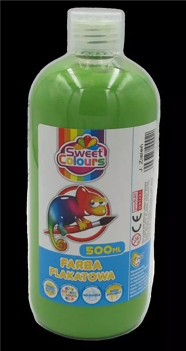 Farba Plakatowa Jasnozielona 500Ml. Nowy Produkt