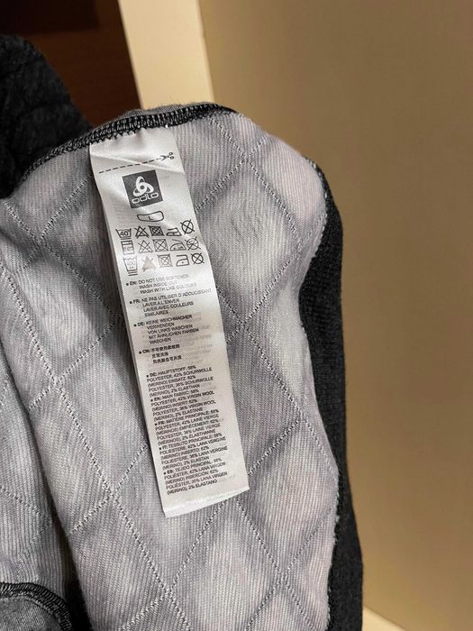 Odlo, мериносова тепла чоловіча термокофта  двошарова 1/4 Zip М