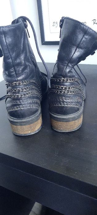 Skórzane buty 38 tanio