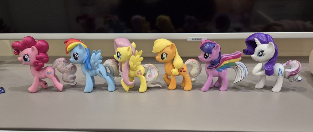 Май Литл Пони 6 шт,хвост меняет цвет от воды.