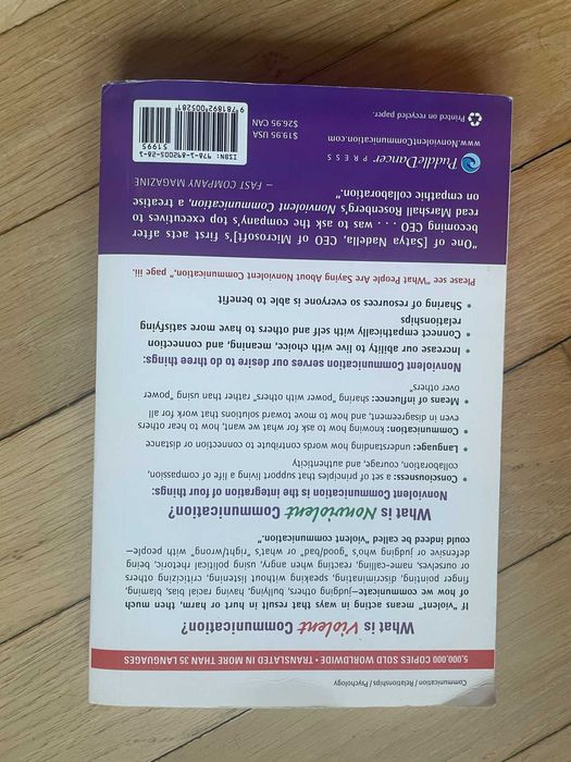 Nonviolent Communication 3rd Edition Rosenberg book książka NVC