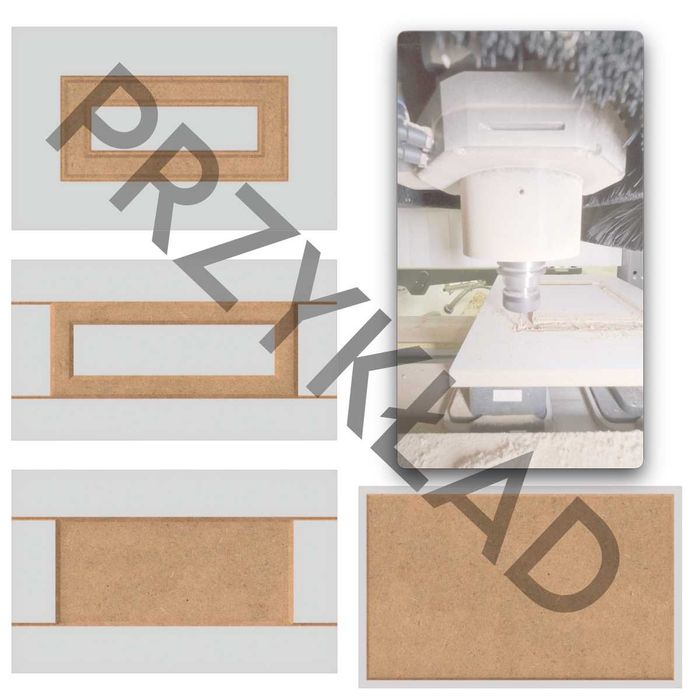 Fronty lakierowane angielskie, MDF surowe, drewniane, frezowanie CNC