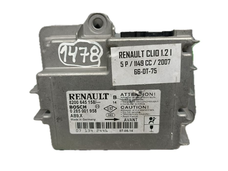 Centralina airbag RENAULT Clio III (BR0/1, CR0/1)