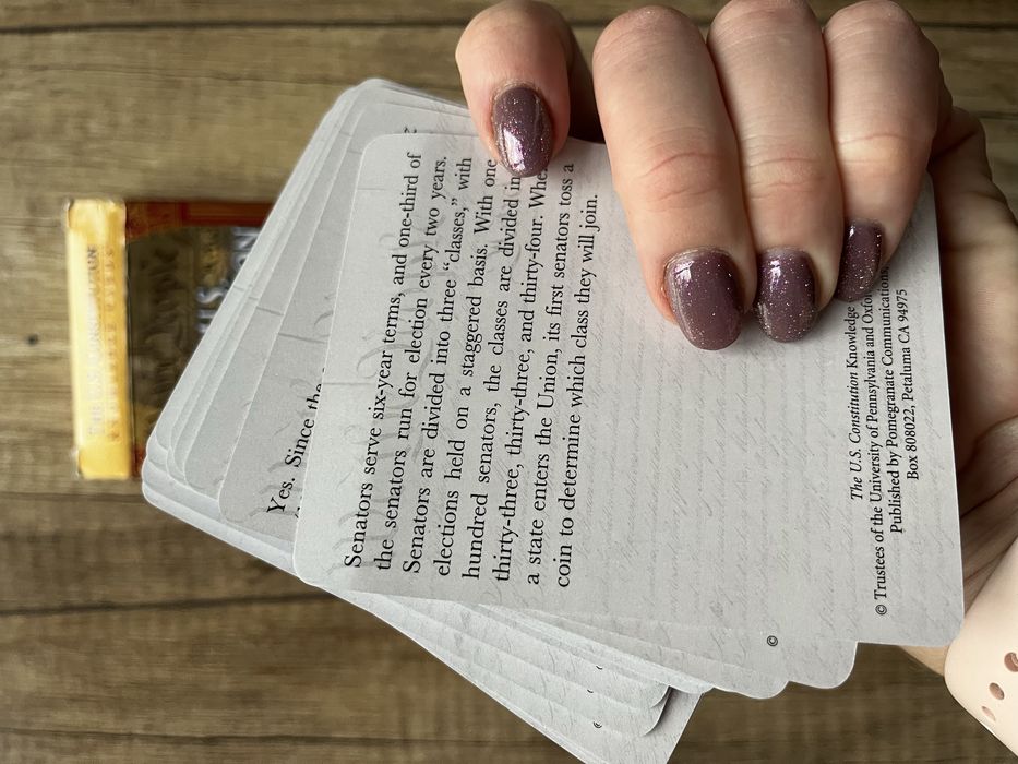 The U.S. Constitution Quiz Deck Knowledge Cards