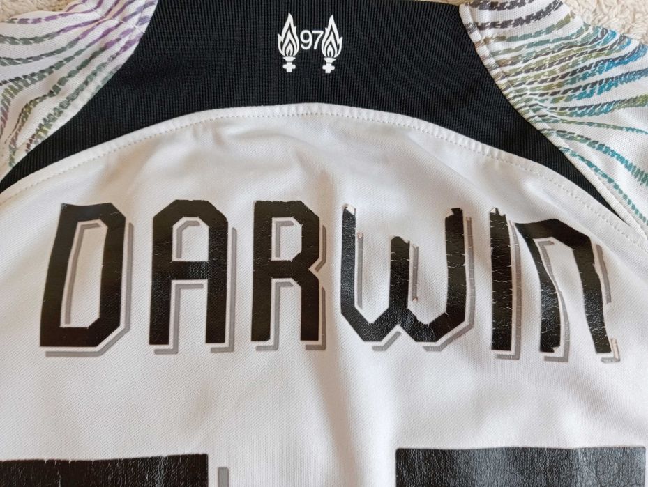 Liverpool away nike 158 - 170 cm, nameset Darwin Nunez 27