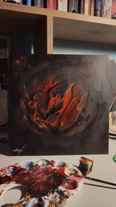 Obraz na bawełnianym podobrazie 30×30 autorski