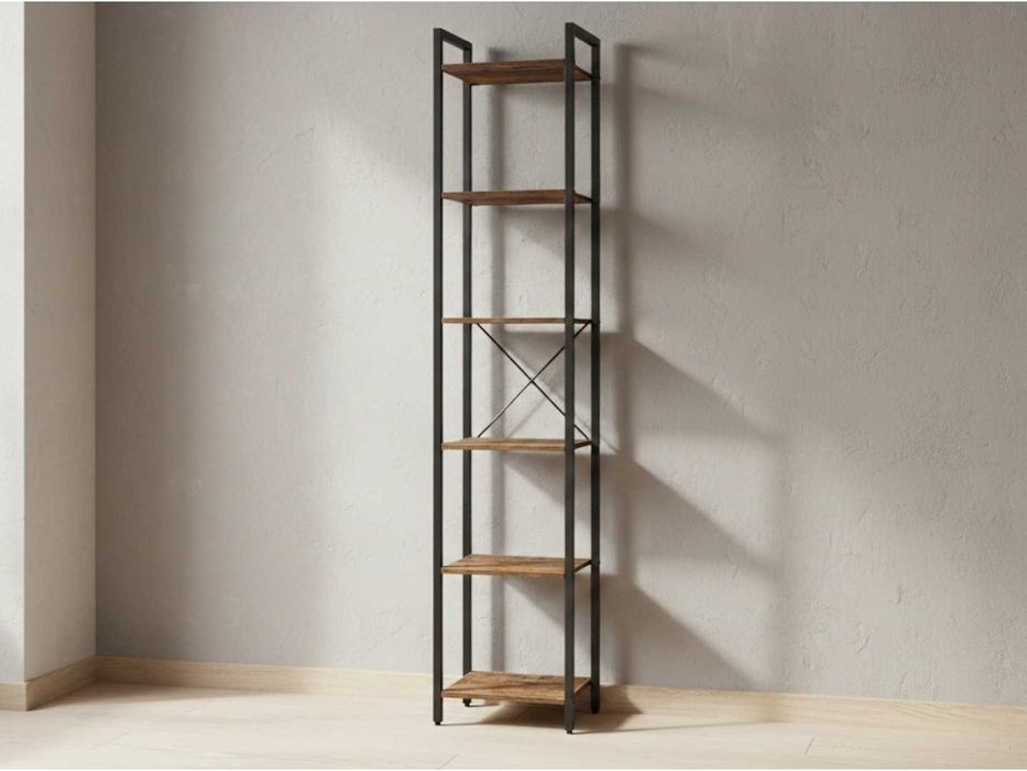 PÓŁKA WIELOFUNKCYJNA Loft Salon Biuro Rustykalny Brąz Wysoki 187 cm