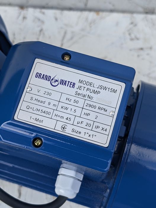 JSW15m + ЕКТ-19м насосна станція 1.5кВт електронна автоматика