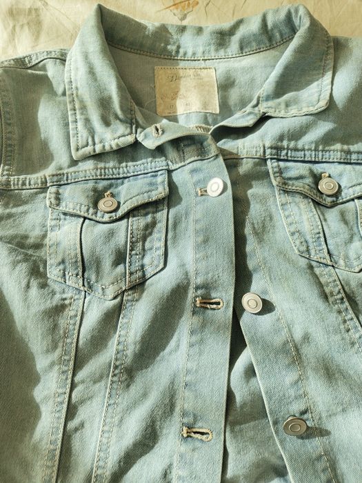 Casaco de ganga croped