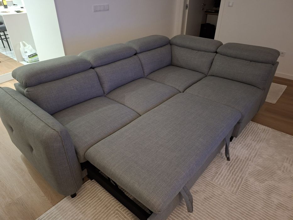 Sofá cama de canto como novo