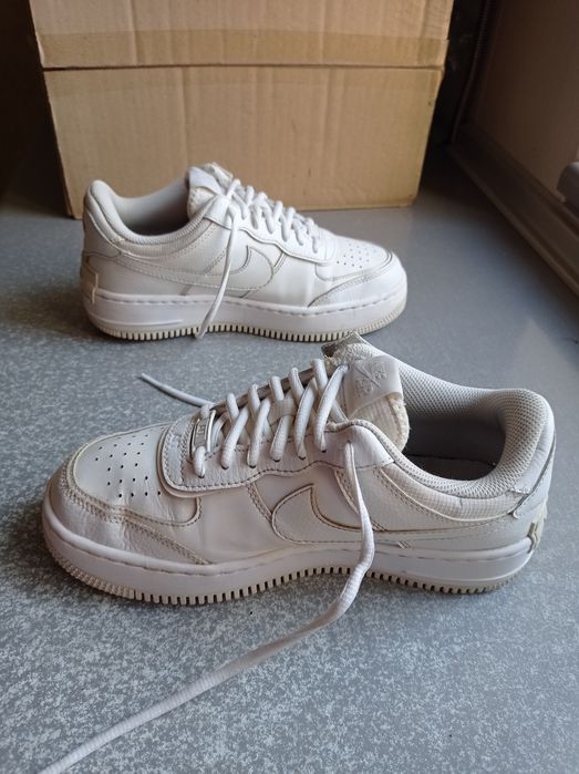 Кросівки шкіряні Nike Air Force 1 Shadow White -38.5р