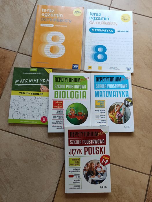Pomoce, ksiażki do 8 klasy