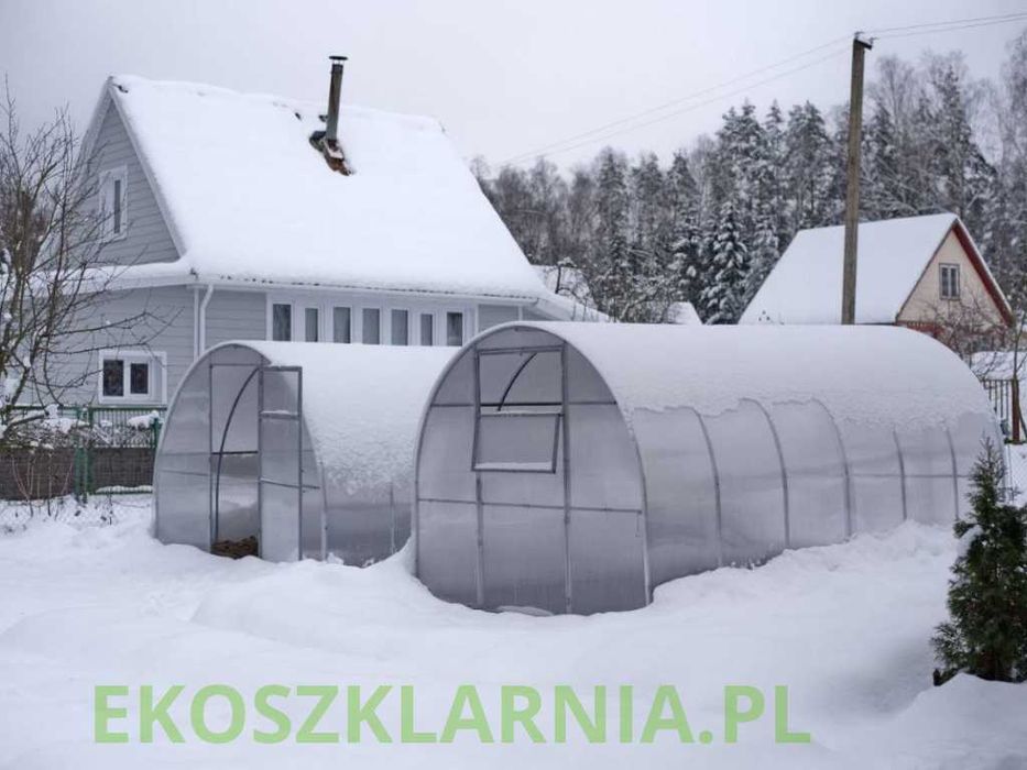Szklarnia ogrodowa z poliwęglanu 4mm lub 6mm, 3; 2,4; 3,5x4,6,8 10 12m