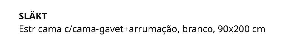 Cama com arrumação e duas gavetas Ikea