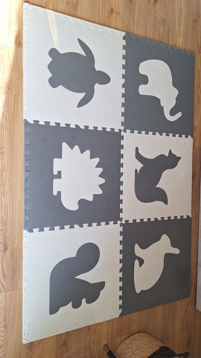 Mata piankowa 180x120 zwierzątka duże puzzle