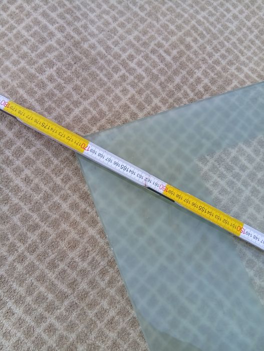 Tampo secretária L vidro 3 mm