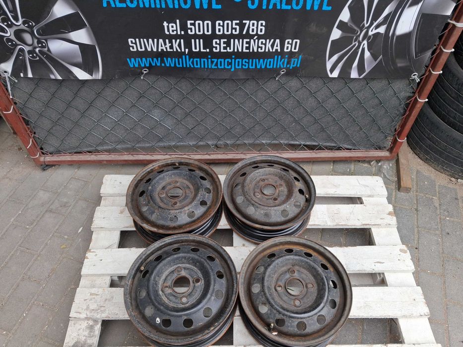 4x felgi stalowe R13 4x100 Hyundai i10 i20 Kia Rio Gwrancja Montaż