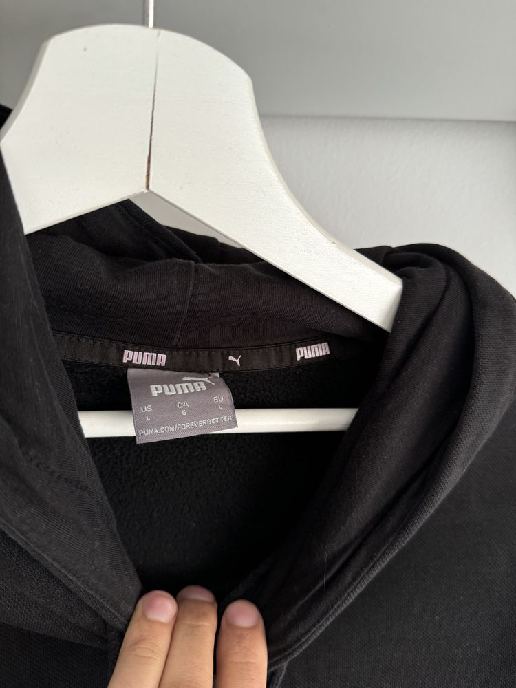 Bluza kangurek black puma vinted oversize L z kapturem