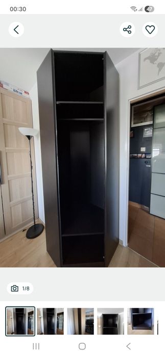 Ikea PAX 236x73x73 czarny brąz