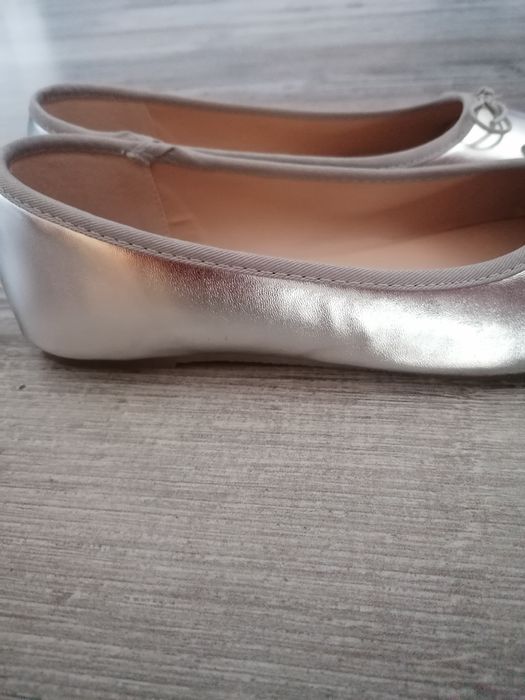 Bonprix nowe baleriny srebrne
