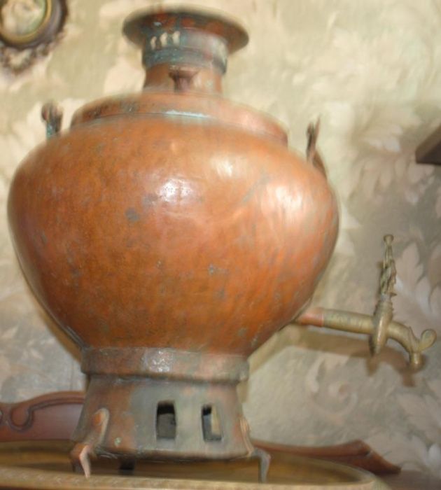 Збитень сбитенник мідний круглий самовар все рідне, стильний подарунок