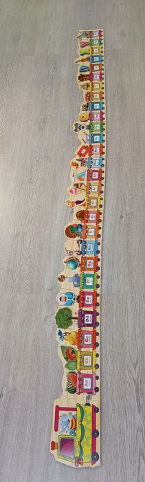 Super zestaw drewniany alfabet układanka 2 metry  + gratisy