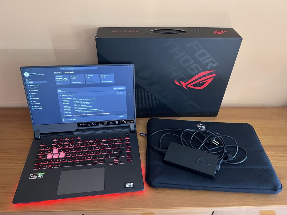 ASUS ROG Strix G15 Ryzen 7 RTX 3050 8GB Ram 512GB SSD -Como NOVO