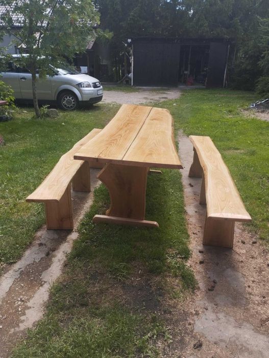 Stół dębowy plus ławki