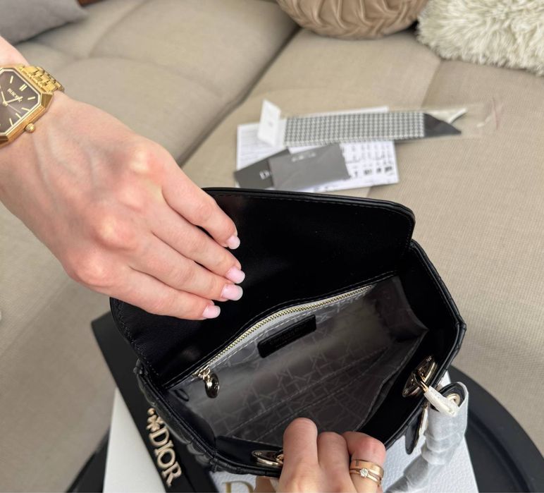 Torebka Dior lady black gold