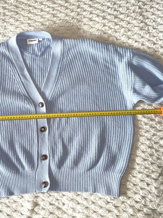 Sweter zapinany na guziki kardigan niebieski