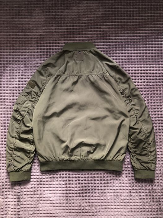 ZARA (S-M) Khaki Bomber Jacket мужской бомбер хаки зеленый ветровка