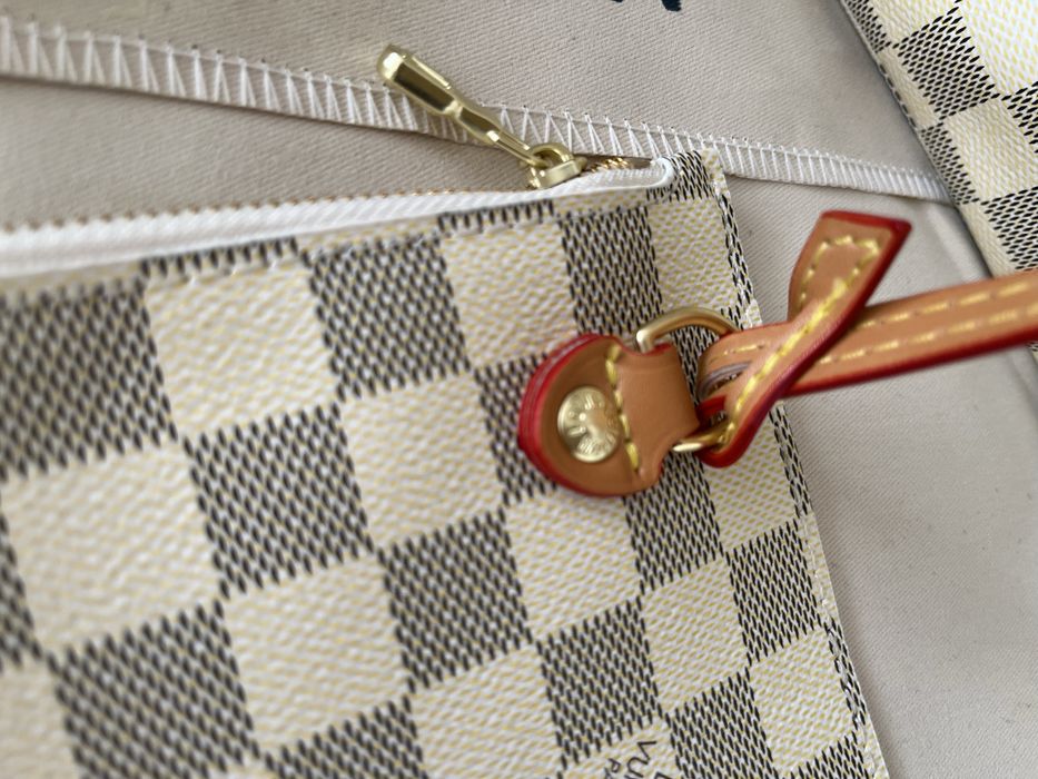 Torba z logo LV monogram neverfull damier azur