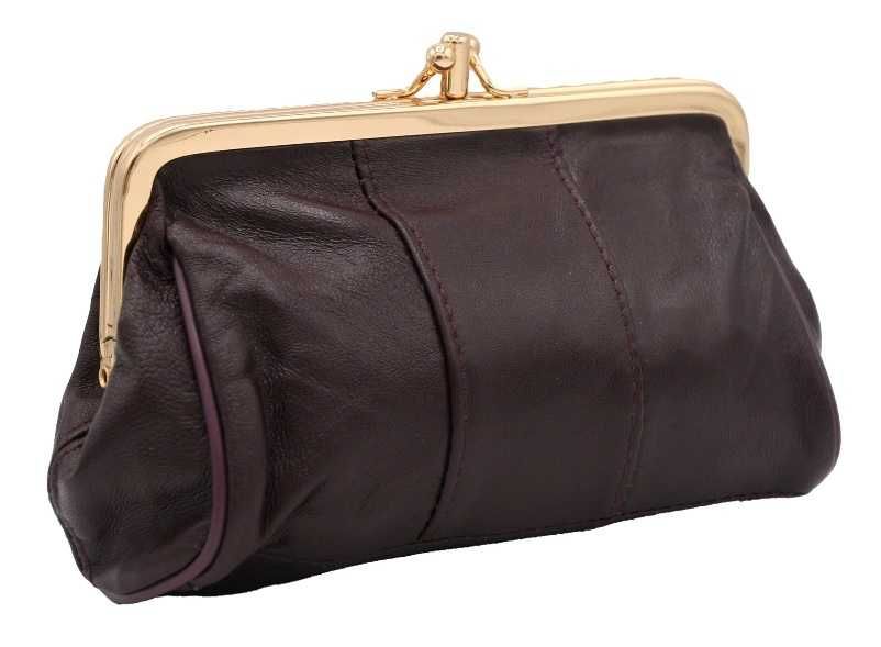 Portfel Damski Retro Skóra Naturalna Nowy Brązowy