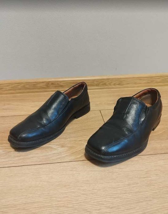 Skórzane mokasyny męskie czarne