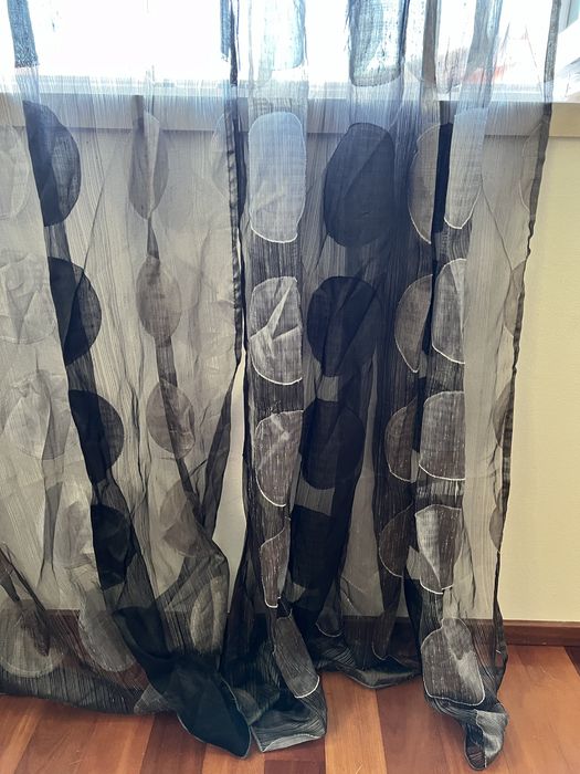 Par de Cortinas Cinza