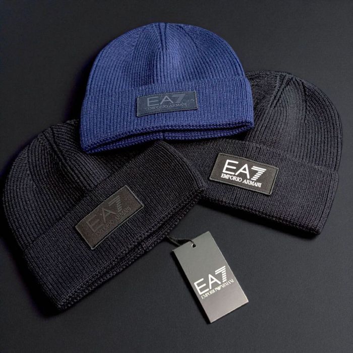 Шапка Emporio Armani EA7 чоловіча бавовняна шапка емпоріо армані еа7