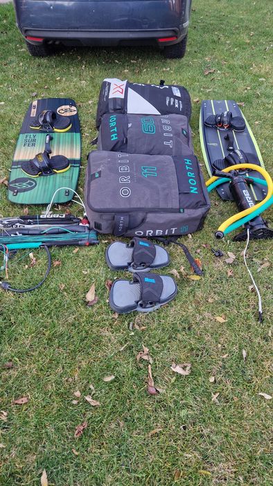 Zestaw kite north orbit 9 orbit 11 core xr7 13.5 plus deski i bary
