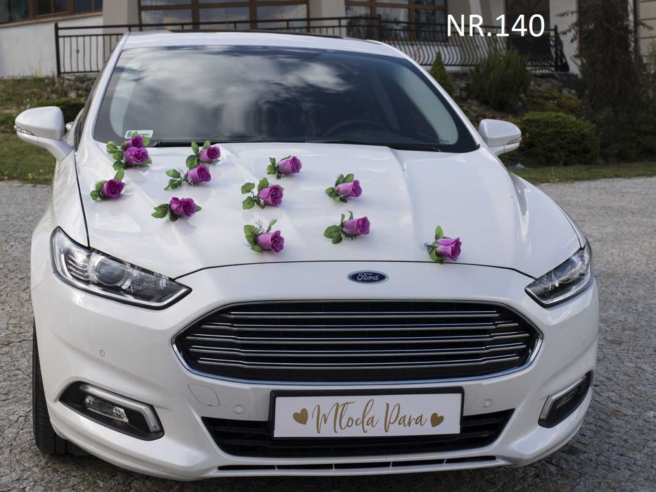 Dekoracja stroik na auto samochód do ślubu.Ozdoby na samochód 140
