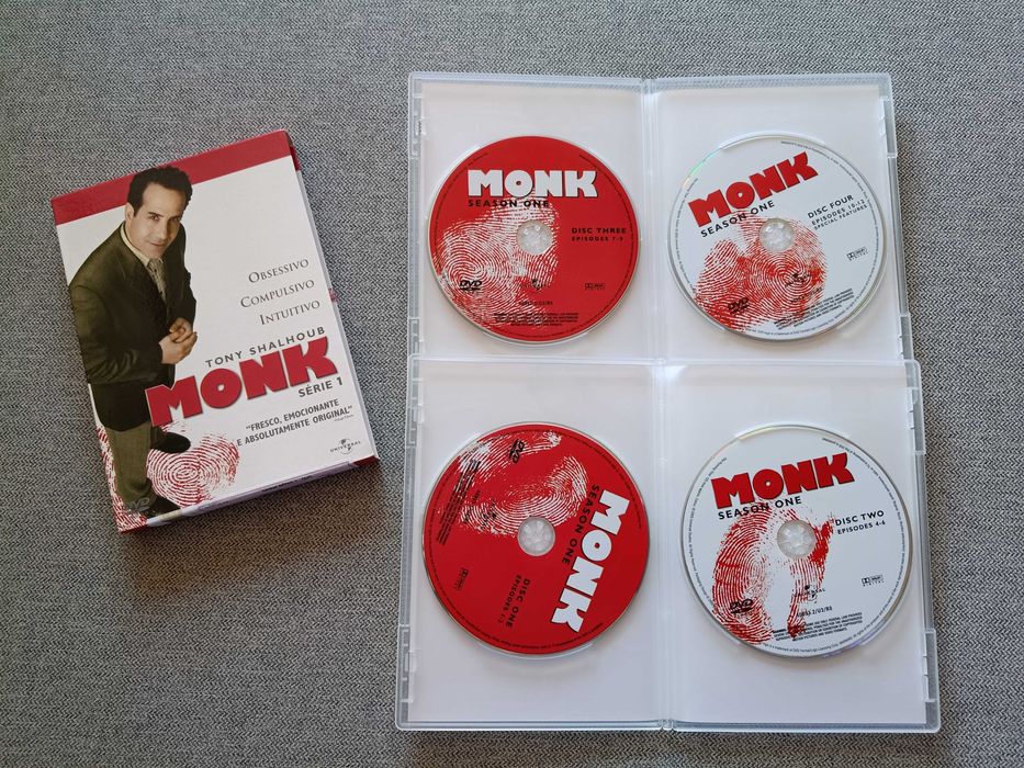 DVD série televisiva "MONK" temporada 1