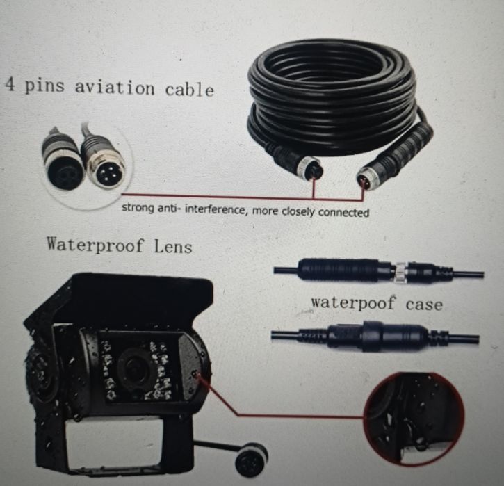 Monitor 9"kamery4x podczerwień podglad ,różne tryby kombajn Tir