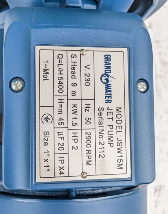 JSW 15m 25L насосна станція 5400 л в годину