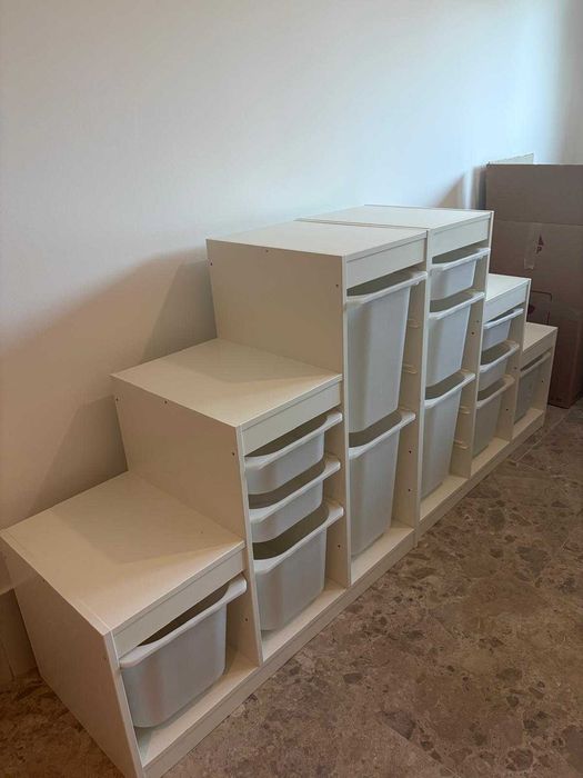 IKEA TROFAST Branco – Conjunto Completo com Todas as Caixas