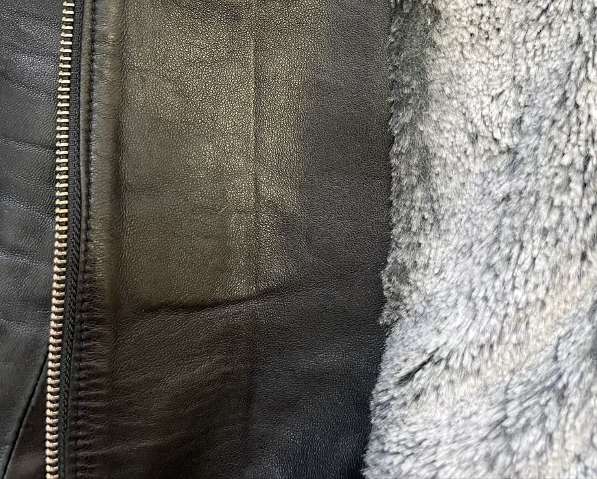 Натур шкірянка хутро комір шиншила дублянка кожан. куртка мех дубленка