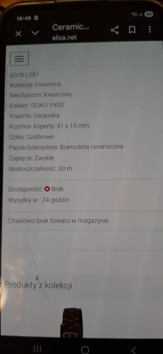 Damski zegarek marki ELIXA