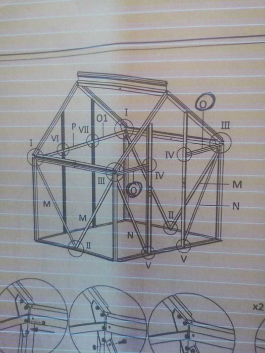 Szklarnia z poliwęglanu z podstawą 190x190x220cm 3,61 m2