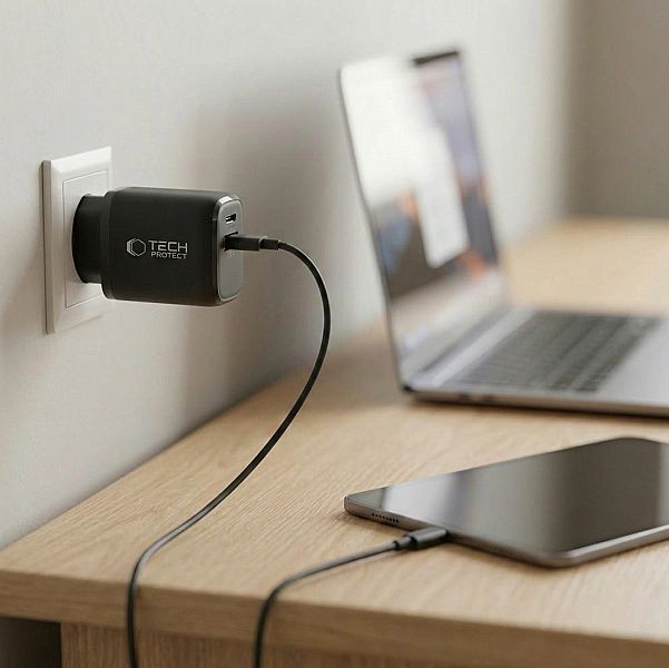 Tech-Protect Nca65W-Gan 2-Port Network Charger Pd 65W / Qc3.0 Black
