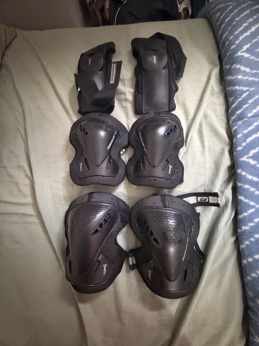 Kit protecao para usuario de patins e skate