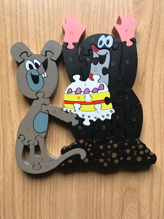 Puzzle drewniane Krecik