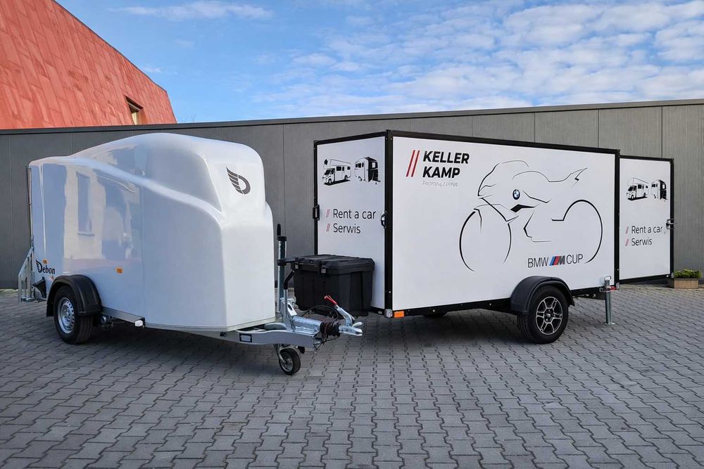 Wynajem Przyczepa laweta MOTOCYKLE / quad / ROWERY / DMC 750 kg