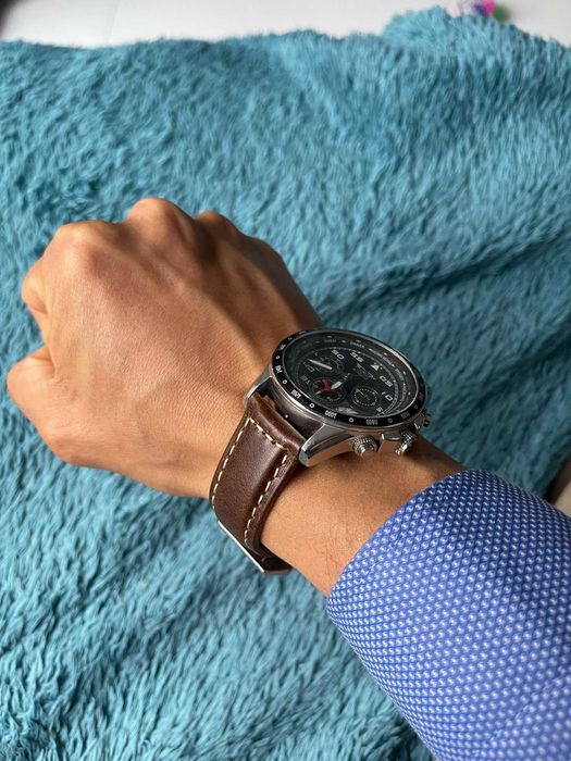 Pasek skórzany do zegarka 22m 24mm brązowy gruby Orient Seiko Citizen